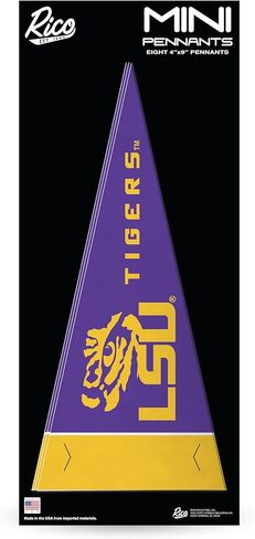 Rico Industries NCAA LSU Tigers 4" x 9" Felt Mini Pennant Team Set (Includes 8 pieces) in Saudi Arabia
