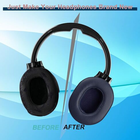 منصات الأذن البديلة لمكان Skullcandy Wireless ANC ، وسائد أذن سماعات الرأس لأغطية سماعات الرأس Skullcandy Wireless/Evo/Hesh ANC/EVO/Crusher ANC CUPS CUPS-Black. (بني) in Saudi Arabia