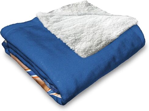 Northwest NBA New York Knicks Jalen Brunson Silk Touch Sherpa Throw Blanket, Cozy for All Seasons, Lightweight for Couch, Sofa, Boys Girls Bedding, 50 x 60 inches in Saudi Arabia