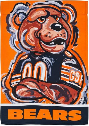 Team Sports America NFL Chicago Bears Garden Flag 12x18 Double Sided | Sports Garden Flags For Outside | Justin Pattern Flag for Football Fans in Saudi Arabia