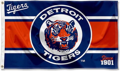 WinCraft Detroit Tigers Retro Vintage Throwback 3x5 Foot Grommet Banner Flag in Saudi Arabia