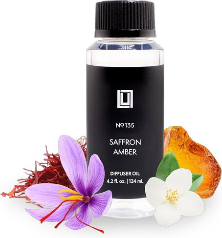 Lulu Candles - Jasmine Oud & Sandalwood - Fragrance Diffuser Oil for Waterless Cold Air Diffusers - Aromatherapy Fragrance Oil Blend for The Home or Office – Smells Floral & Woodsy - 120mL, 4.0 fl oz in Saudi Arabia