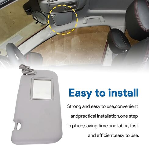 85210-1R000 Driver Side Sun Visor Fits for Hyundai Accent 1E 2011 2012 2013 2014 2015 Replaces 85210-1R000 Front Left Sun Protection Shade Gray in Saudi Arabia