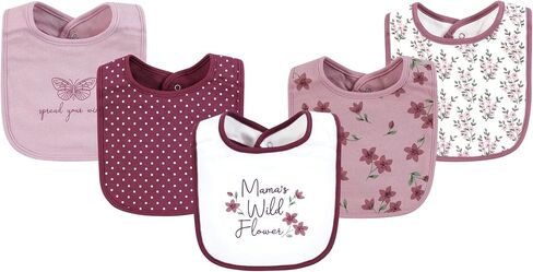 Hudson Baby Unisex Baby Cotton Bibs, Pumpkin Spice Date, One Size in Kuwait