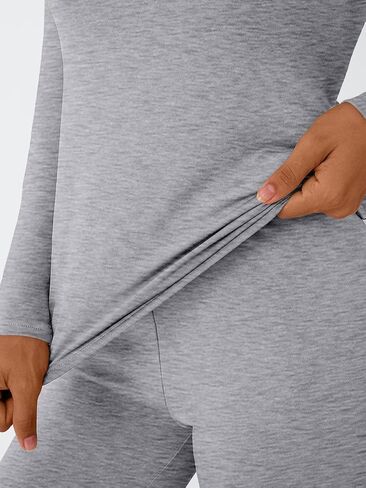 Lillusory Womens Long Johns الحرارية الحرارية الصواف الداخلية المبطنة بطماقات دافئة بيجاما وضع قمصان الملابس الشتوية 2025 in Kuwait