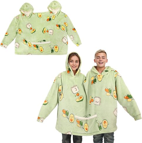 nezababy Matching Couples Pajamas Hoodies Funny Couple Onesies Two Person Flannel Blanket Clothes for Adult Bf and Gf in Saudi Arabia