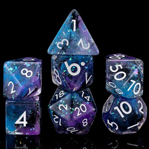 مجموعة زهر راتنجات الضفدع DND ، Polyhedral D&D Frog Dice Dice Dice للأبراج المحصنة و Dragons MTG RPG in Kuwait