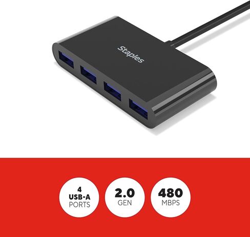 4-Port USB 2.0 Hub, White (ST62376) in Kuwait