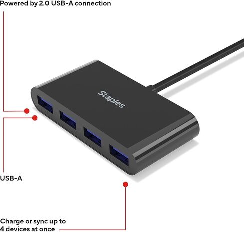 4-Port USB 2.0 Hub, White (ST62376) in Kuwait