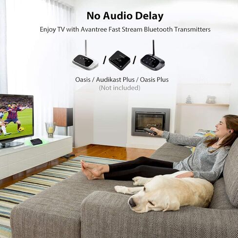 Avantree NB16-Q - Bluetooth 5.2 Neckband Earbuds with Qualcomm aptX Adaptive, 20hrs Play time, Universal Comfortable & Secure Headphones for Phones, Smart TVs, and PCs in Saudi Arabia