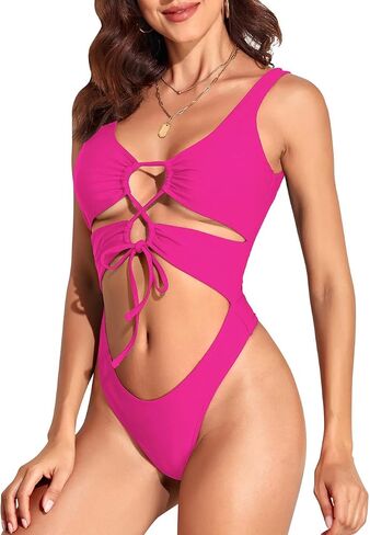 المرأة مثير عالية قطع قطعة واحدة ملابس السباحة انقطاع ثونغ Monokini المايوه الدانتيل يصل بيكيني ملابس السباحة in Kuwait