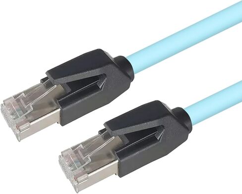 Industrial Profinet Ethernet Cable - Cat6A Shielded, Flexible Drag Chain, Pre-Made for Servo & EtherCAT (Light Green Cat6e,1Meter) in Kuwait