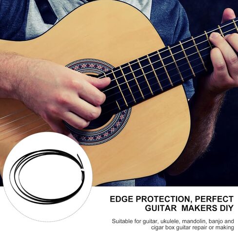 BESPORTBLE 2Pcs DIY Guitar Purfling Strips Edge Binding for Acoustic Guitar Repair for Luthier Projects Flexible Texture for and Custom in Saudi Arabia