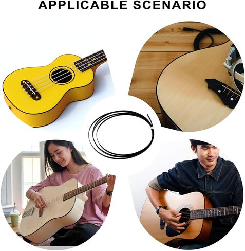 BESPORTBLE 2Pcs DIY Guitar Purfling Strips Edge Binding for Acoustic Guitar Repair for Luthier Projects Flexible Texture for and Custom in Saudi Arabia