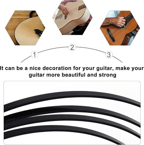 BESPORTBLE 2Pcs DIY Guitar Purfling Strips Edge Binding for Acoustic Guitar Repair for Luthier Projects Flexible Texture for and Custom in Saudi Arabia