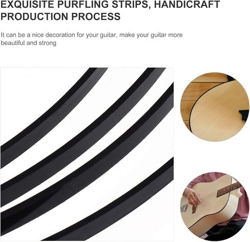 BESPORTBLE 2Pcs DIY Guitar Purfling Strips Edge Binding for Acoustic Guitar Repair for Luthier Projects Flexible Texture for and Custom in Saudi Arabia