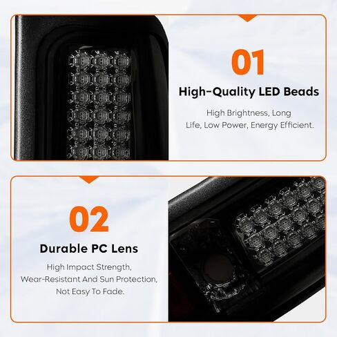 Tresound LED Tail Light for 2009-2018 Dodge RAM 1500 ، 2019 RAM 1500 Classic ، 2010-2018 RAM 2500 3500 ، مجموعة خلفية خلفية ، [طراز هالوجين المصنع فقط] in Saudi Arabia