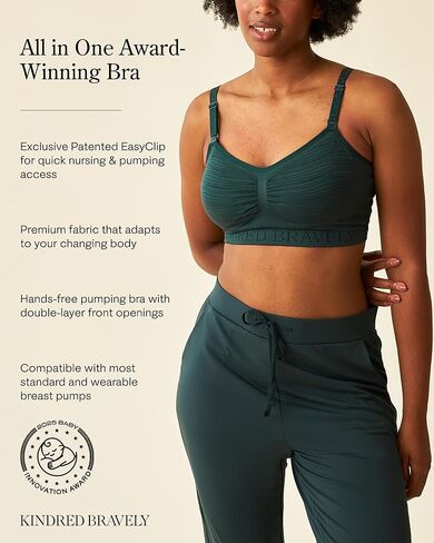Kindred Bravely Sublime Hands Free Pumping Bra | حمالة صدر للضخ والرضاعة حاصلة على براءة اختراع مع EasyClip in Kuwait