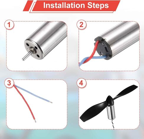 MECCANIXITY Propeller Props 720 Hollow Cup Motors with 4 Pieces of 75MM Drone Propellers AB Blades Spare Parts for Controlling The Hollow Cup Motor of A Quadcopter in Saudi Arabia