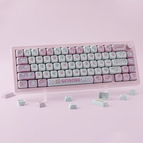 PBT keycaps 126 مفاتيح MOA ملف تعريف المفاتيح الصبغة البالون الزبدية اللطيفة Keycap Custom keycap مجموعة لوحات الكرز Gateron MX Swithes in Kuwait