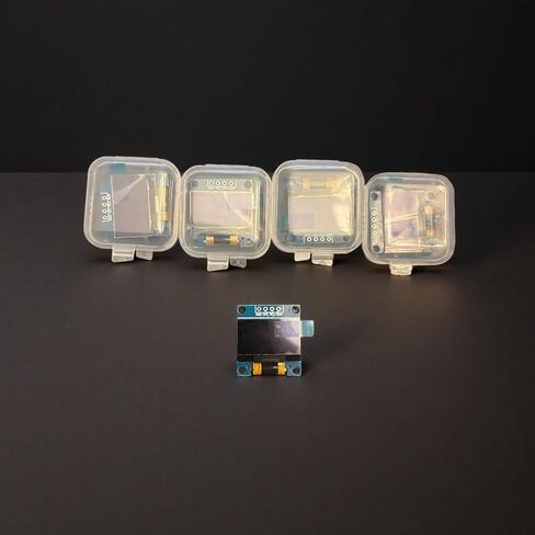 5 PCS 0.96 بوصة I2C وحدة عرض OLED ، 128 × 64 بكسل SSD1306 واجهة I2C/IIC ، لوحة الشاشة ذاتية تتوافق مع Arduino Raspberry PI ESP32 STM32 (أبيض) in Saudi Arabia