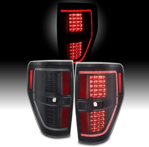 Akkon - للفترة 2009-2014 Ford F150 Pickup Truck LED كامل LED أسود مدخن Lens Tail Light in Saudi Arabia