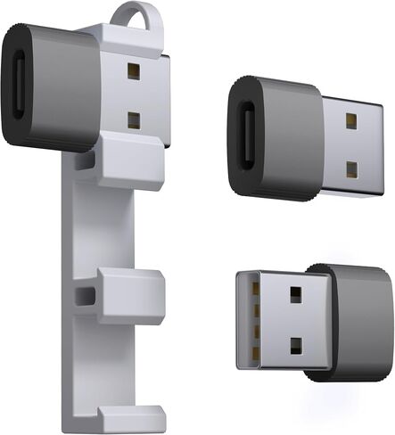 USB to USB C Adapter 3PACK ، usbc to USB محول شاحن للذكور ، لـ iPhone 17/16/15/14/13/12 ، iPad ، Apple Watch ، AirPods ، Samsung Galaxy S25/S24 ، شحن ونقل البيانات in Kuwait