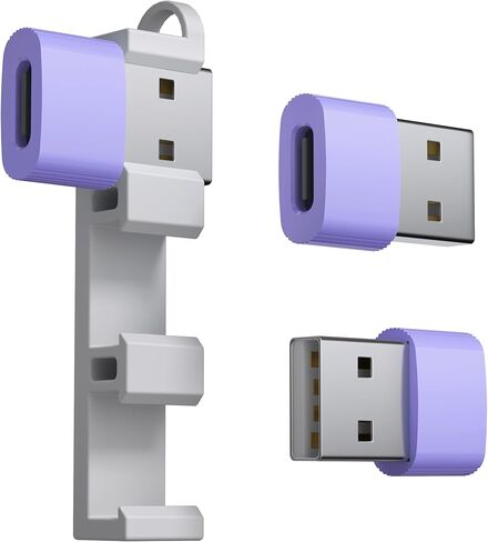 USB to USB C Adapter 3PACK ، usbc to USB محول شاحن للذكور ، لـ iPhone 17/16/15/14/13/12 ، iPad ، Apple Watch ، AirPods ، Samsung Galaxy S25/S24 ، شحن ونقل البيانات in Kuwait