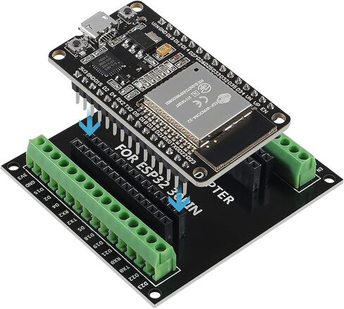 AITRIP 3 SETS 30PIN ESP32 ESP-32S TYPE-C USB CP2102 لوحة تطوير + ESP32 Breakout Board Shield 1 إلى 2 لوحة 2.4 جيجا هرتز WiFi Bluetooth Dual Core in Kuwait