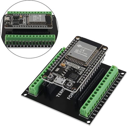 AITRIP 3 SETS 30PIN ESP32 ESP-32S TYPE-C USB CP2102 لوحة تطوير + ESP32 Breakout Board Shield 1 إلى 2 لوحة 2.4 جيجا هرتز WiFi Bluetooth Dual Core in Kuwait
