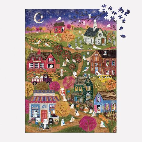 GALISON SNOWCAP Village - 1000 قطعة لوحة فرحة Joffore Jigsaw اللغز الذي يضم أعمالًا فنية جميلة من القرية المغطاة بالثلوج خلال عيد الميلاد in Kuwait