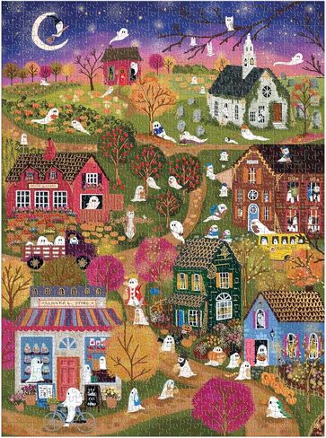 GALISON SNOWCAP Village - 1000 قطعة لوحة فرحة Joffore Jigsaw اللغز الذي يضم أعمالًا فنية جميلة من القرية المغطاة بالثلوج خلال عيد الميلاد in Kuwait