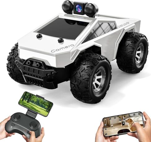 RC Cars with Camera Remote Control Truck with 720P HD FPV Camera, All-Terrain Remote Control Car with Body Light Rechargeable Battery, 1:28 RC Car Vehicle Toy Gifts for Adults Kids Boys Girls in Saudi Arabia
