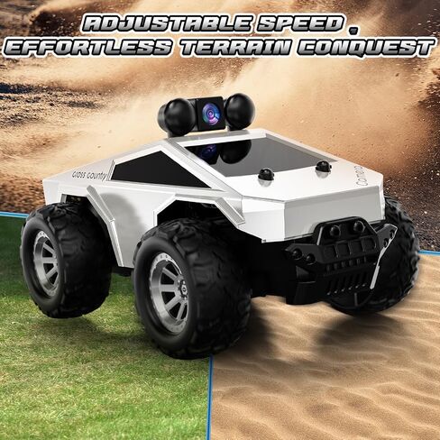 RC Cars with Camera Remote Control Truck with 720P HD FPV Camera, All-Terrain Remote Control Car with Body Light Rechargeable Battery, 1:28 RC Car Vehicle Toy Gifts for Adults Kids Boys Girls in Saudi Arabia