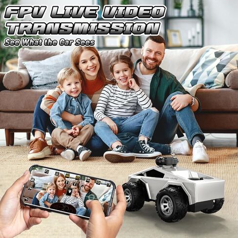 RC Cars with Camera Remote Control Truck with 720P HD FPV Camera, All-Terrain Remote Control Car with Body Light Rechargeable Battery, 1:28 RC Car Vehicle Toy Gifts for Adults Kids Boys Girls in Saudi Arabia