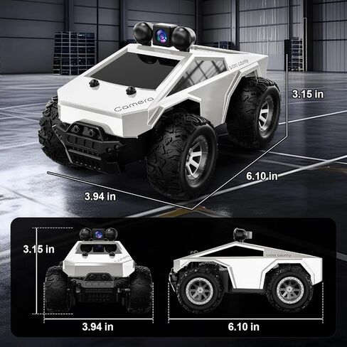 RC Cars with Camera Remote Control Truck with 720P HD FPV Camera, All-Terrain Remote Control Car with Body Light Rechargeable Battery, 1:28 RC Car Vehicle Toy Gifts for Adults Kids Boys Girls in Saudi Arabia