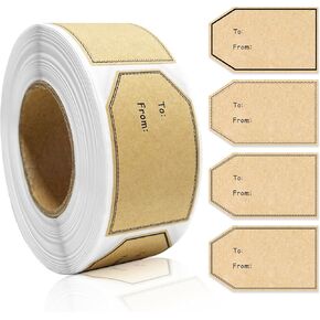 300 PCS ملصقات علامات عيد الميلاد اللاصقة ذاتية ، 2.95 × 1.6 بوصة علامات الهدايا لعيد الميلاد ، ملصقات عيد الميلاد لبطاقات المعايدة الزخرفية ، الأظرف ولفائف الهدايا in Kuwait