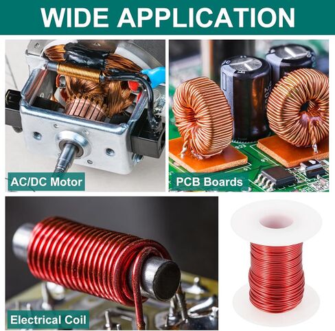 MECCANIXITY 32 AWG Magnet Wire, 32 Gauge Enameled Copper Wire, 2 oz Magnetic Coil Wire for Transformer, Motor, Electric, 155C(311F) in Saudi Arabia