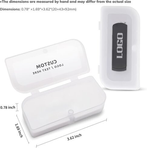 High-Speed Custom USB Drive 100 Pack, 360° Swivel Design Personalized USB Flash Drive with Logo, Perfect for Students & Businesses (2G,with Plastic Box) in Saudi Arabia