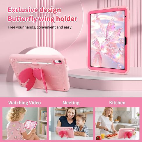حالة لـ iPad (A16) الجيل الحادي عشر 11 بوصة 2025/لجيل iPad العاشر 10.9 بوصة 2022 غطاء الكمبيوتر اللوحي مع حزام الكتف والبناد in Kuwait