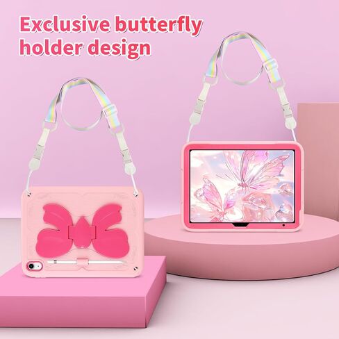 حالة لـ iPad (A16) الجيل الحادي عشر 11 بوصة 2025/لجيل iPad العاشر 10.9 بوصة 2022 غطاء الكمبيوتر اللوحي مع حزام الكتف والبناد in Kuwait