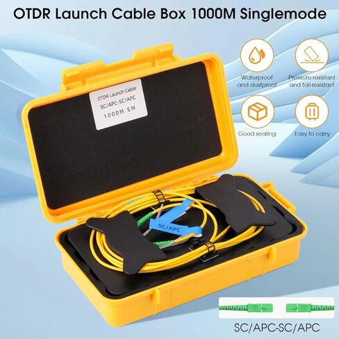 OTDR تشغيل كابل Cable Box SC/APC إلى LC/UPC الوضع المفرد 1000 متر الألياف البصرية OTDR OTDR الحبل الميت Eliminator تمديد الألياف الألياف البصرية بصري أداة in Kuwait
