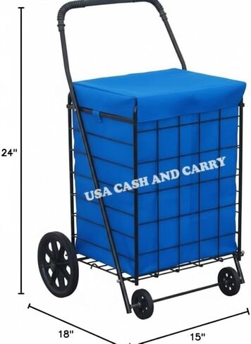 TM Jumbo Liner, Blue, 24" x 18" x 15" - Fits Large Shopping Carts in Saudi Arabia