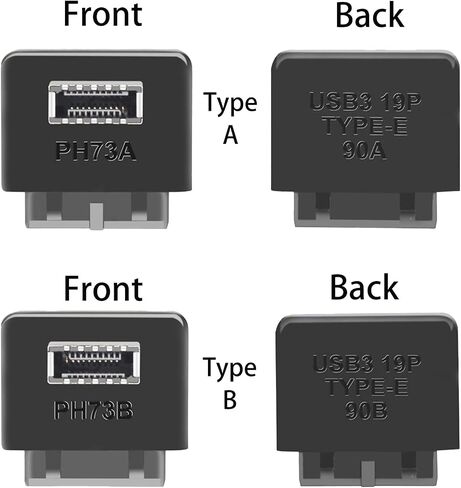 WLGQ USB 3.0 19-DOP إلى محول USB 3.2 Type E ، محول اللوحة الأم الداخلية ، منفذ اللوحة الأمامية من النوع C ، الأسود in Kuwait