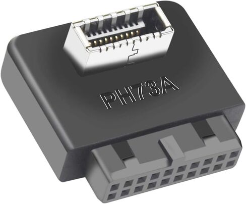 WLGQ USB 3.0 19-DOP إلى محول USB 3.2 Type E ، محول اللوحة الأم الداخلية ، منفذ اللوحة الأمامية من النوع C ، الأسود in Kuwait