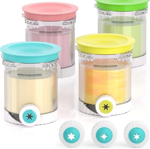 Creami Swirl Pints and Lids NC701 NC701C Compatible with Ninja Swirl CREAMi Ice Cream and Soft Serve Maker (NC700 Series), Food-grade & Dishwasher Safe, Creami Swirl Containers NC701, 2 Pack in Saudi Arabia