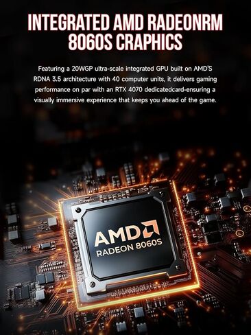 GMKtec EVO-X2 AI Mini PC Ryzen Al Max+ 395 (up to 5.1GHz) Mini Gaming Computers, 96GB LPDDR5X 8000MHz (12GB*8) 1TB PCIe 4.0 SSD, Quad Screen 8K Display, WiFi 7 & USB4, SD Card Reader 4.0 in Kuwait