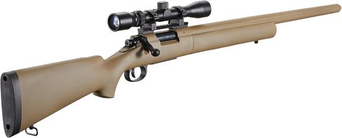 بندقية قنص Airsoft مزودة بزنبرك M24 Bolt Action مطورة من Lancer مع نطاق (ملولبة، زنبرك ألومنيوم CNC، حتى 500 إطار في الثانية) in Kuwait