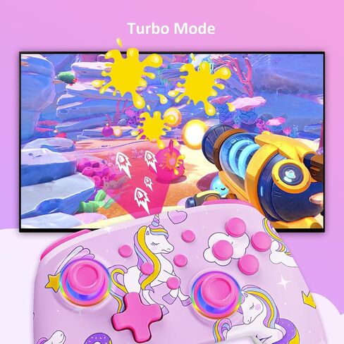 Nexigo Wireless Controller (No Deadzone) للمفتاح 2 والتبديل ، وحدات التحكم في Bluetooth لمفتاح Nintendo مع الاهتزاز ، والحركة ، وتوربو وضوء LED (السديم الكوني) in Saudi Arabia