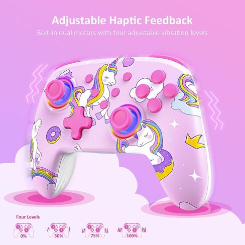 Nexigo Wireless Controller (No Deadzone) للمفتاح 2 والتبديل ، وحدات التحكم في Bluetooth لمفتاح Nintendo مع الاهتزاز ، والحركة ، وتوربو وضوء LED (السديم الكوني) in Saudi Arabia